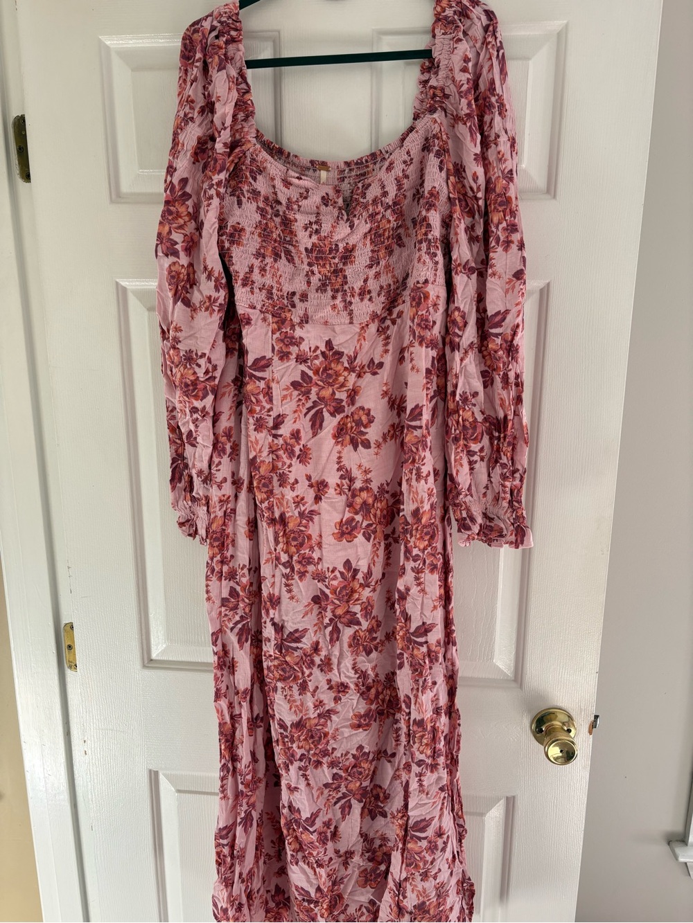 Free People Blush Pink Floral Maxi Dress